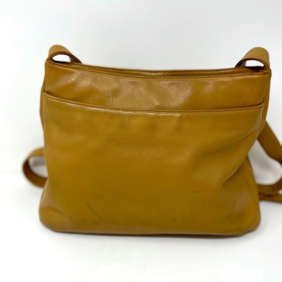 Talbots Leather Crossbody Bag – Yellow Tan – Adjustable Strap - Picture 3 of 12